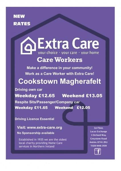 Carers Needed in the Cookstown Magherafelt areas.